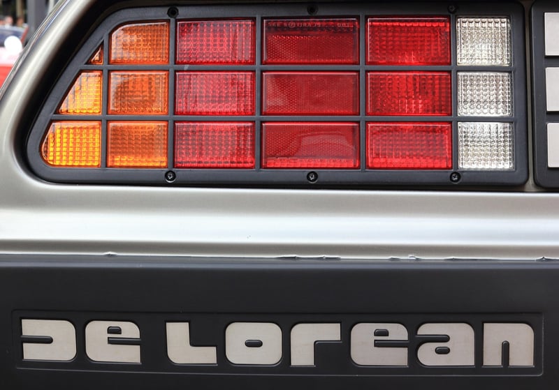 Dr. Emmett Brown with Delorean
